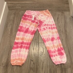 Sundry Pink and Orange Tie-Dye Joggers